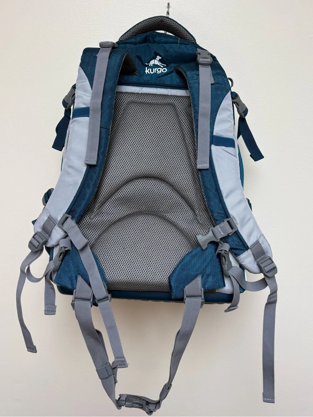 Kurgo G-Train K9 Dog Carrier Backpack Blue Yellow Up to 25 lbs Hiking Travel